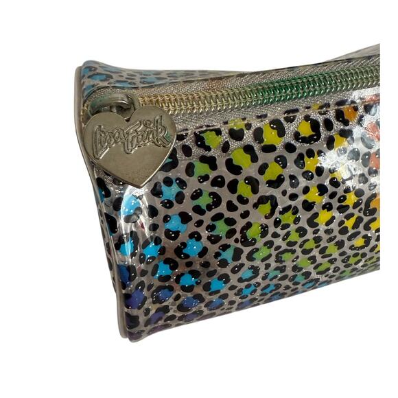 Lisa Frank Cheetah Print Pencil Pouch Make-Up Case Trinket Bag Cosmetic - Picture 2 of 8